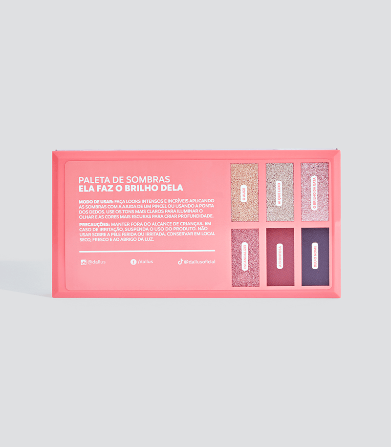 Paleta De Sombras - Ela Faz O Brilho Dela