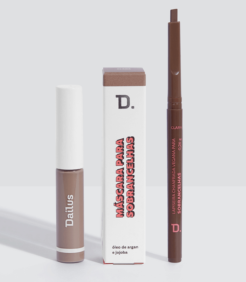 Kit Máscara Para Sobrancelhas e Lapiseira Para Sobrancelha (Clara)