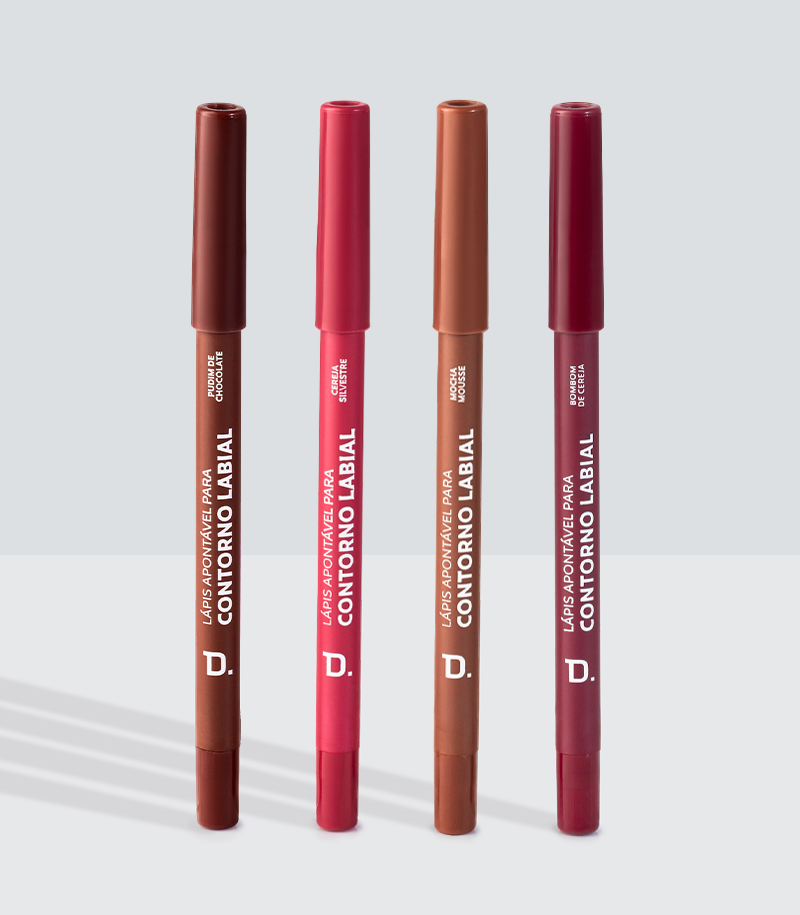 KIT NOVAS CORES DE LÁPIS APONTÁVEL PARA CONTORNO LABIAL