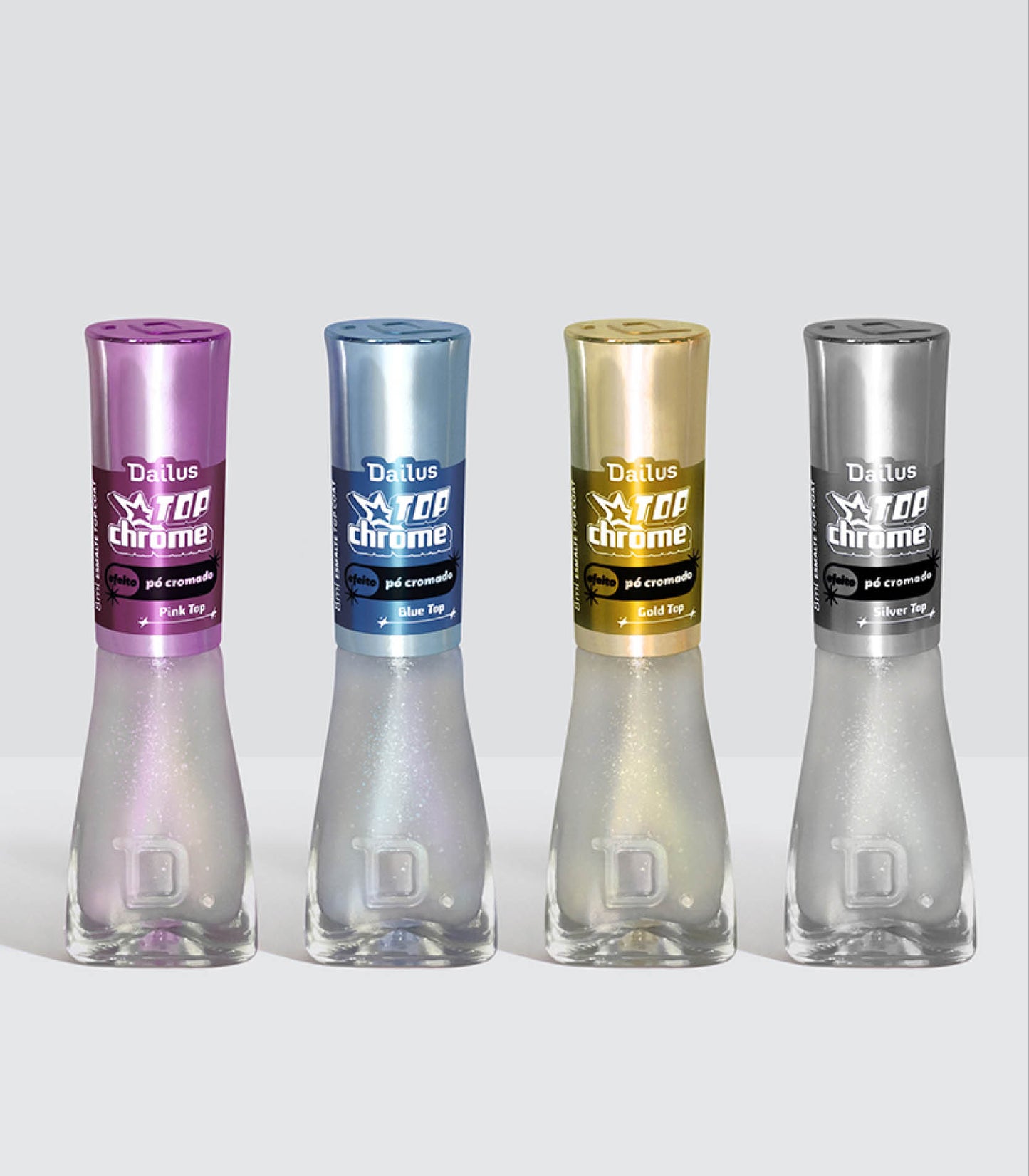 KIT ESMALTES TOP CHROME – EFEITO PÓ CROMADO
