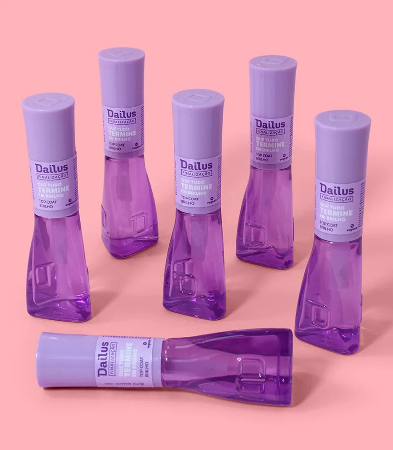 Caixa com 6 - Top Coat Brilho (Que Tudo Termine Em Brilho)