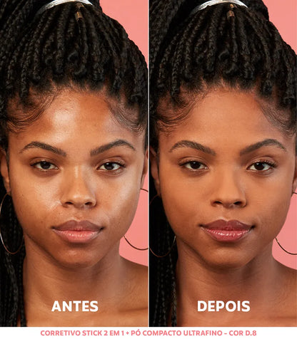 Pó Compacto Ultrafino - D8 Médio