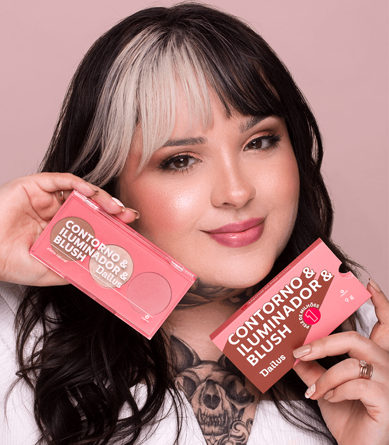Contorno & Iluminador & Blush - Pele De Milhões 1 - Peles Claras a Médias