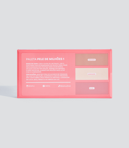 Contorno & Iluminador & Blush - Pele De Milhões 1 - Peles Claras a Médias