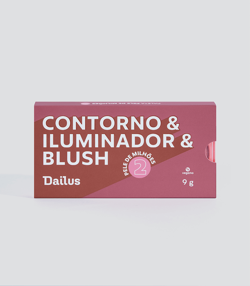 Contorno & Iluminador & Blush - Pele De Milhões 2 - Peles Médias a Escuras