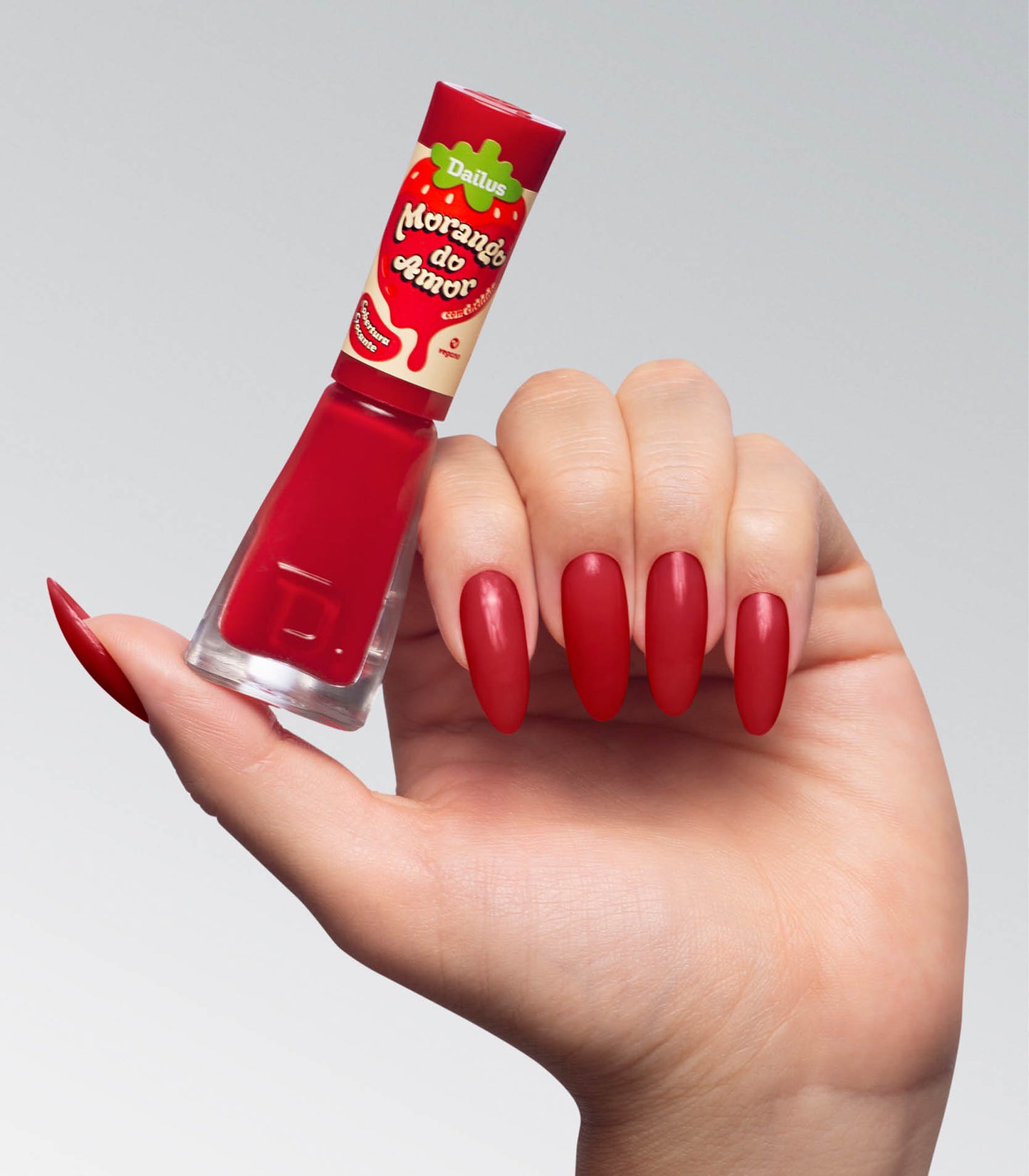 ESMALTE MORANGO DO AMOR – COBERTURA CROCANTE