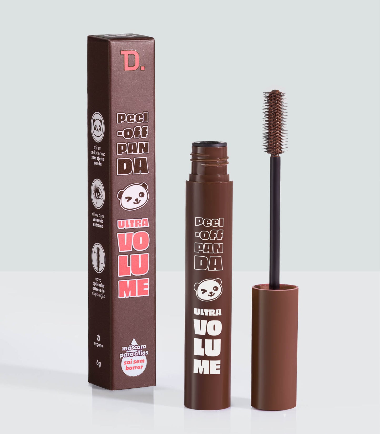 MÁSCARA PARA CÍLIOS PEEL-OFF PANDA ULTRA VOLUME – MARROM