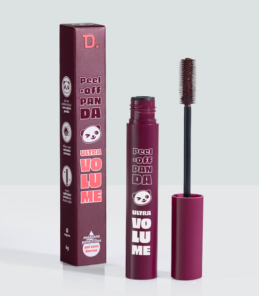 MÁSCARA PARA CÍLIOS PEEL-OFF PANDA ULTRA VOLUME – MARSALA
