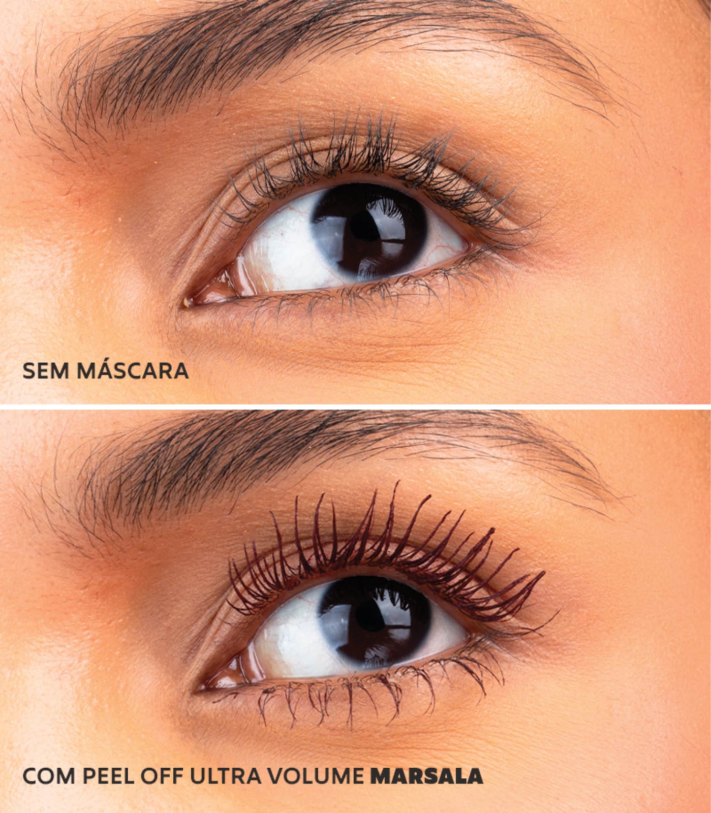 MÁSCARA PARA CÍLIOS PEEL-OFF PANDA ULTRA VOLUME – MARSALA