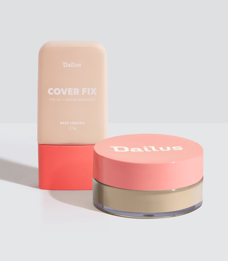 Kit Base Cover Fix D.1 + Pó Solto Ultrafino Claro