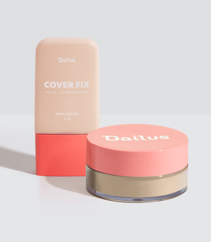 Kit Base Cover Fix D.1 + Pó Solto Ultrafino Claro