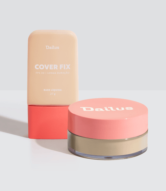Kit Base Cover Fix D.2 + Pó Solto Ultrafino Claro