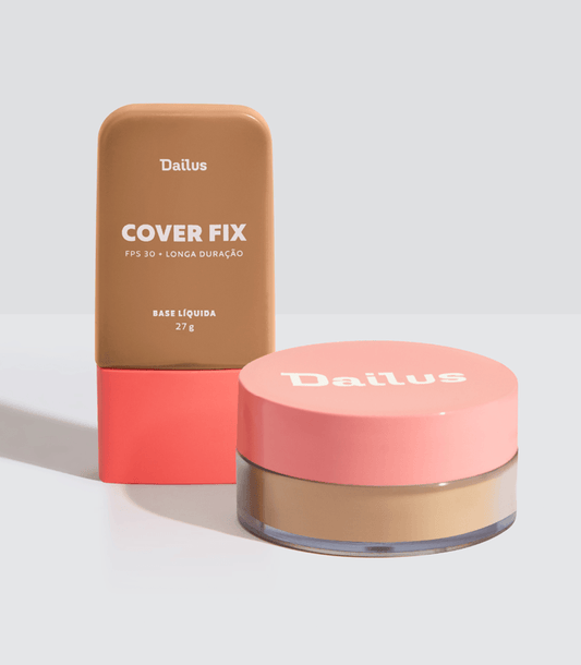 Kit Base Cover Fix D.8 + Pó Solto Ultrafino Médio