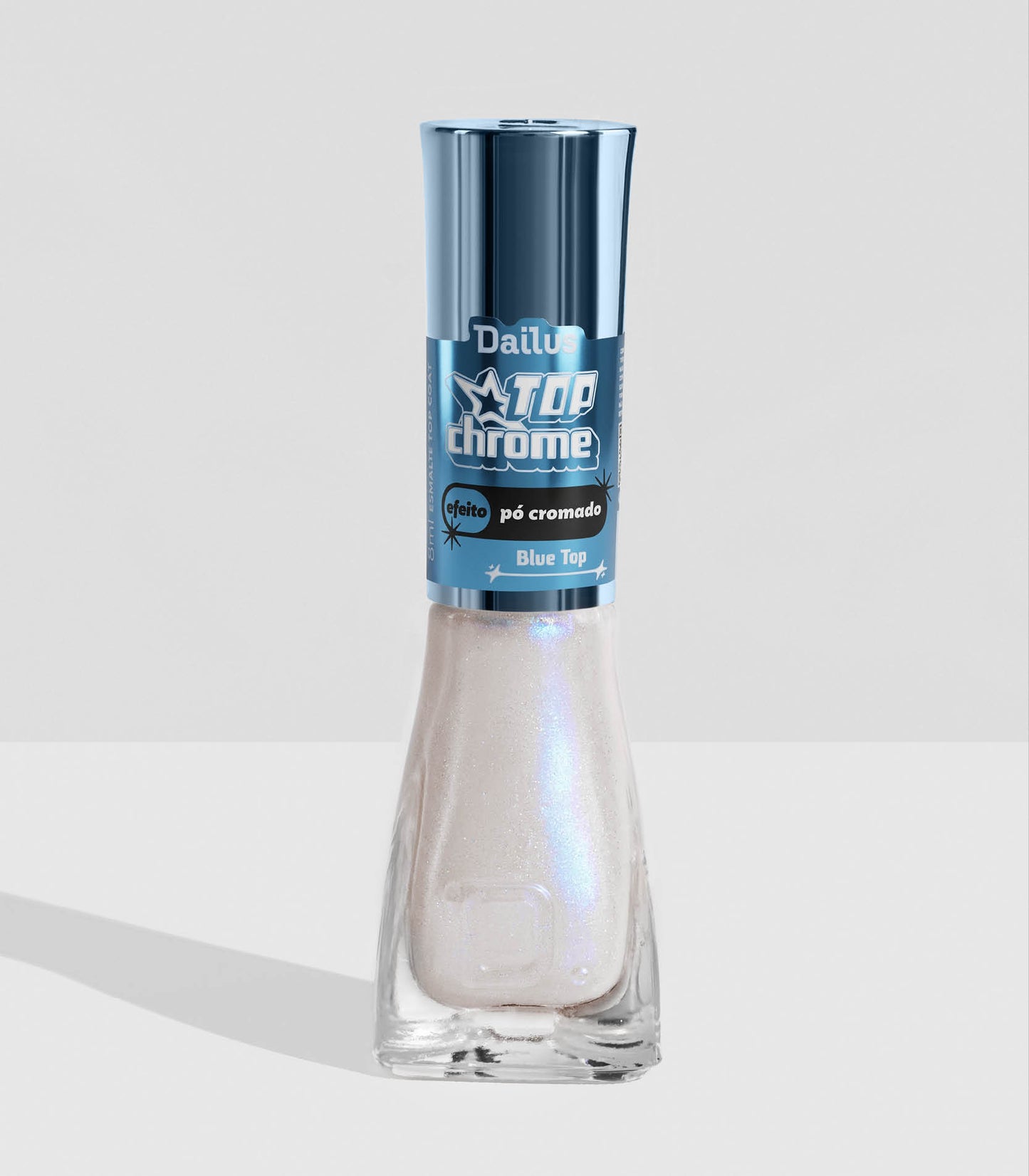 Esmalte Top Chrome – Efeito Pó Cromado – Blue To