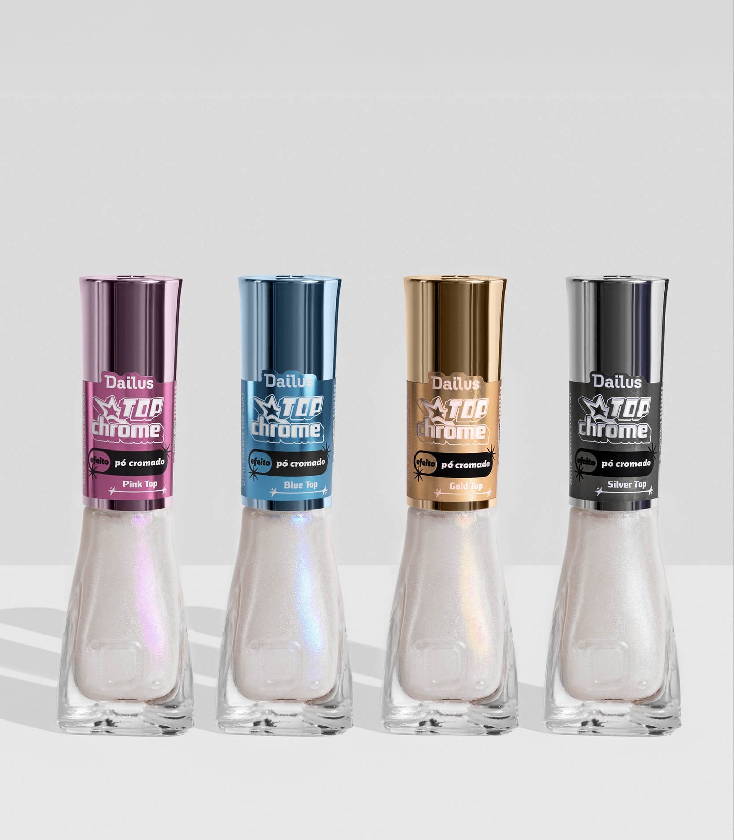 KIT ESMALTES TOP CHROME – EFEITO PÓ CROMADO