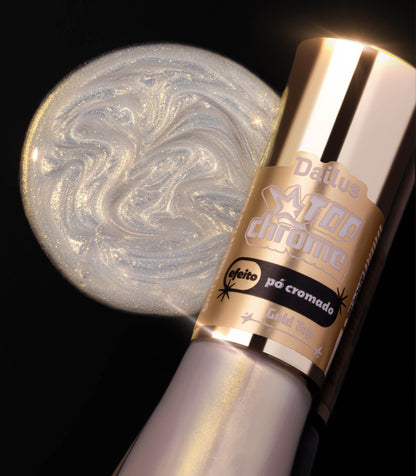 Esmalte Top Chrome – Efeito Pó Cromado – Gold To