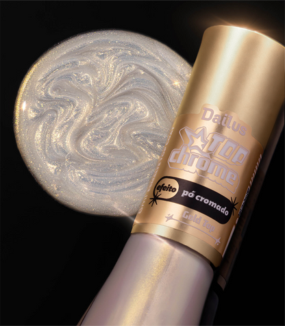 Esmalte Top Chrome – Efeito Pó Cromado – Gold Top