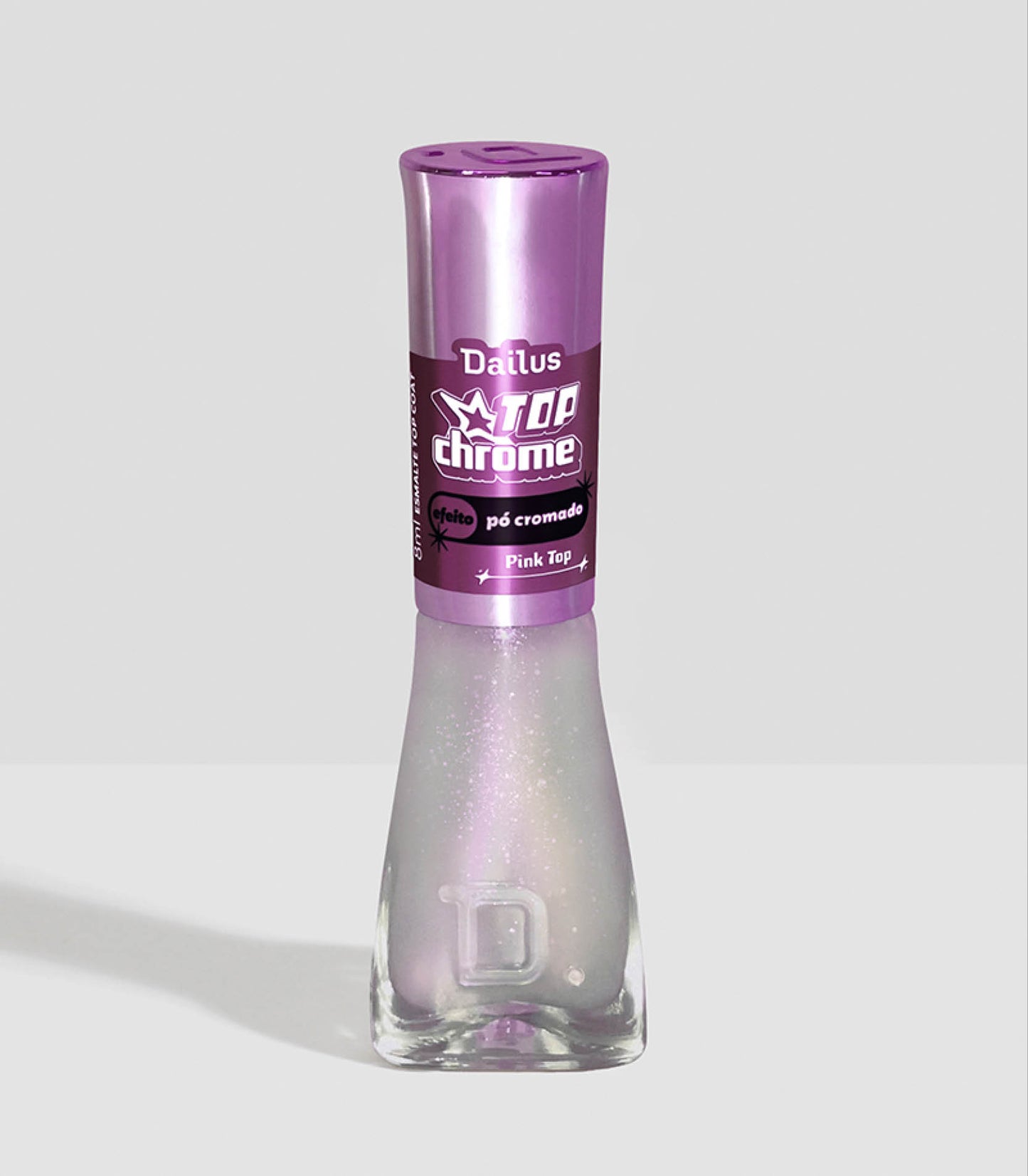 Esmalte Top Chrome – Efeito Pó Cromado – Pink Top