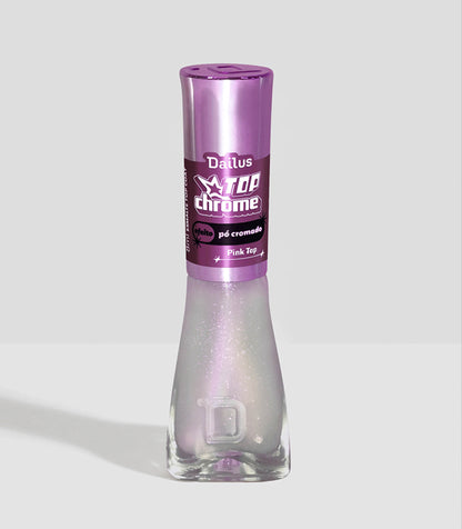 Esmalte Top Chrome – Efeito Pó Cromado – Pink Top
