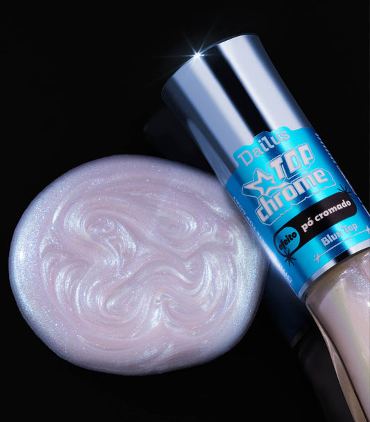 Esmalte Top Chrome – Efeito Pó Cromado – Blue To