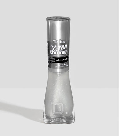 Esmalte Top Chrome – Efeito Pó Cromado – Silver Top